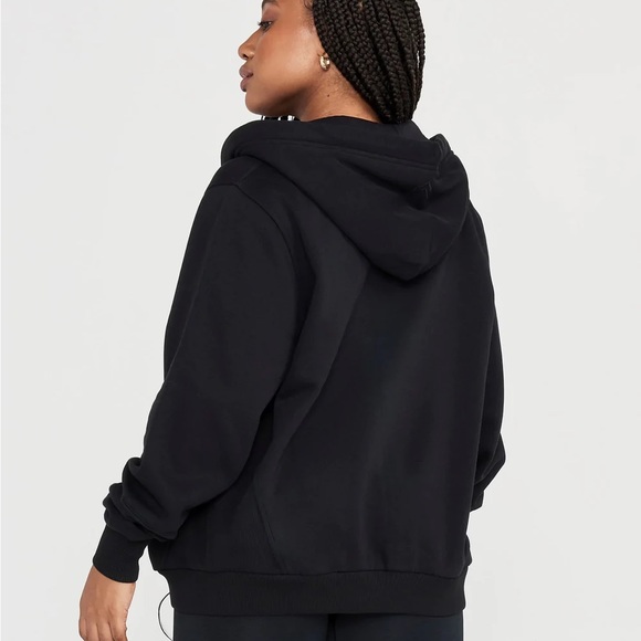NWT ONER ACTIVE Classic Lounge Oversized Zip Through Hoodie - Medium Black - Picture 3 of 5